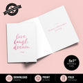 Greeting Card - Live, Laugh, Dream