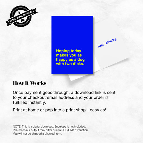 Greeting Card - Dog with Two