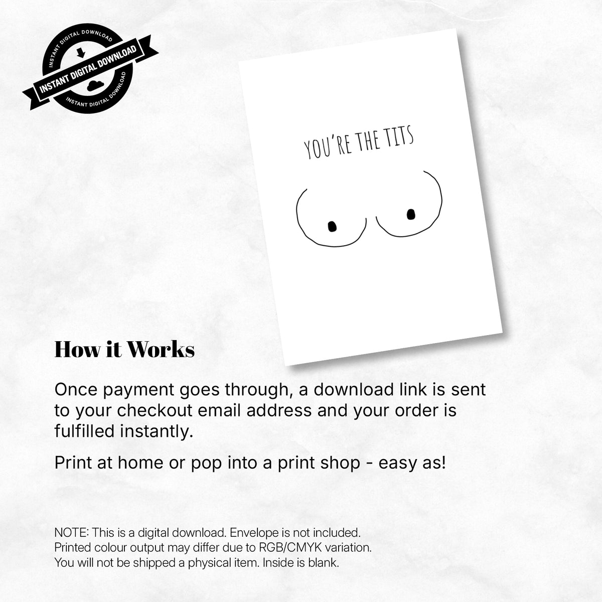Greeting Card - You're the Tits