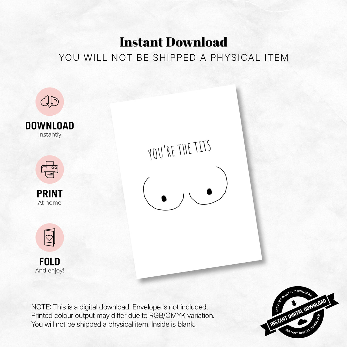 Greeting Card - You're the Tits