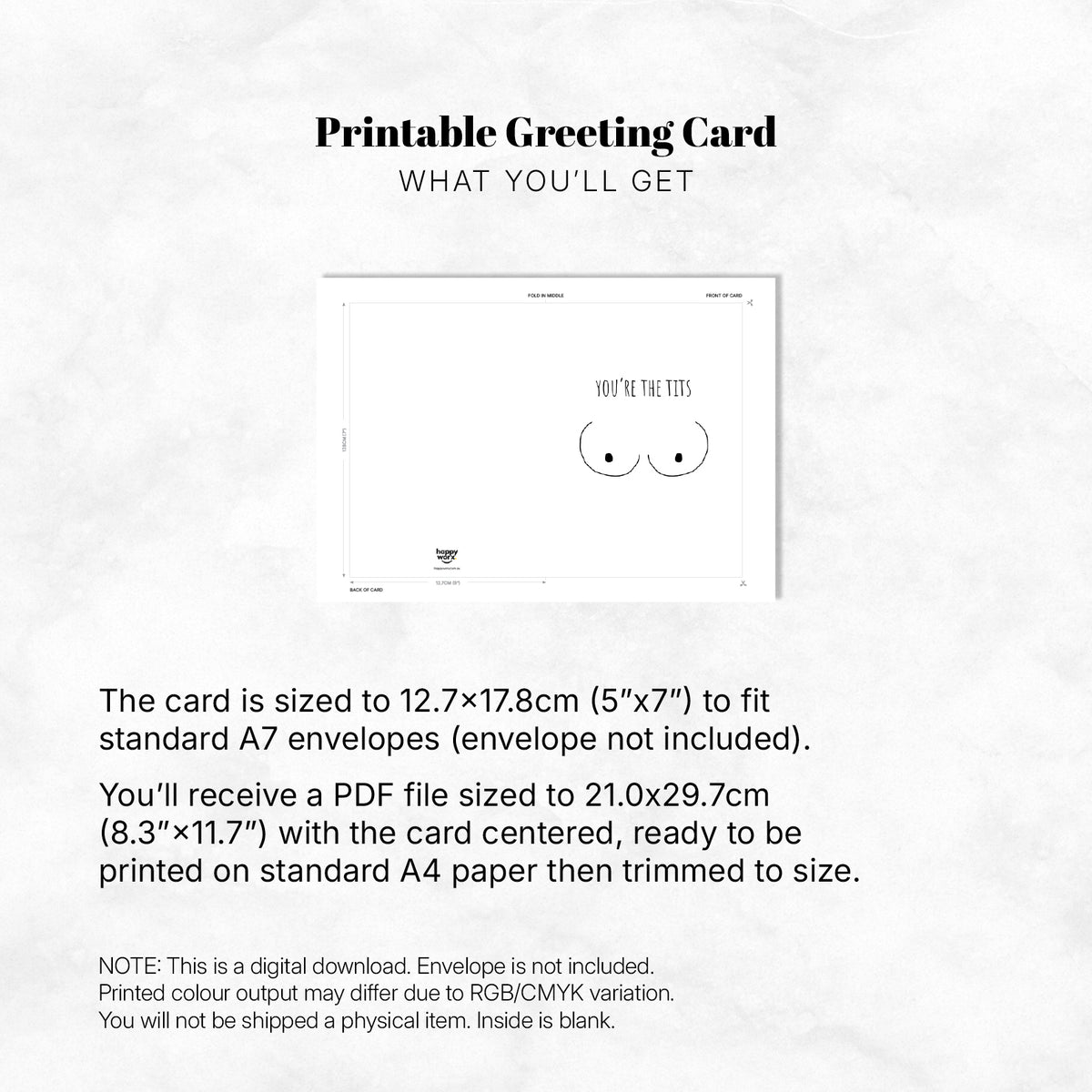 Greeting Card - You're the Tits