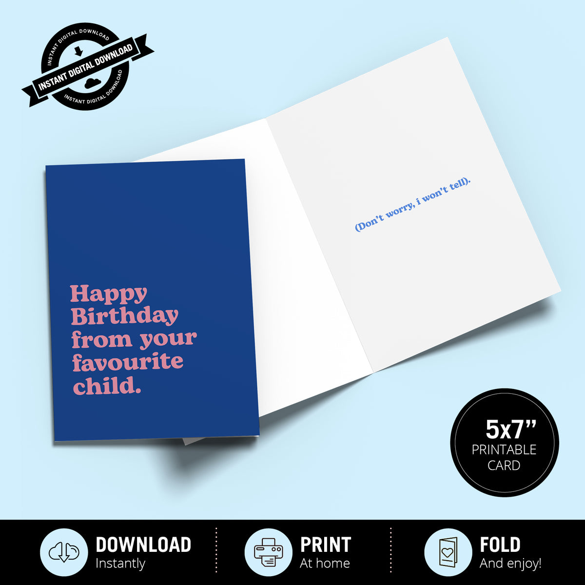 Greeting Card - Happy Birthday from Your Favourite Child