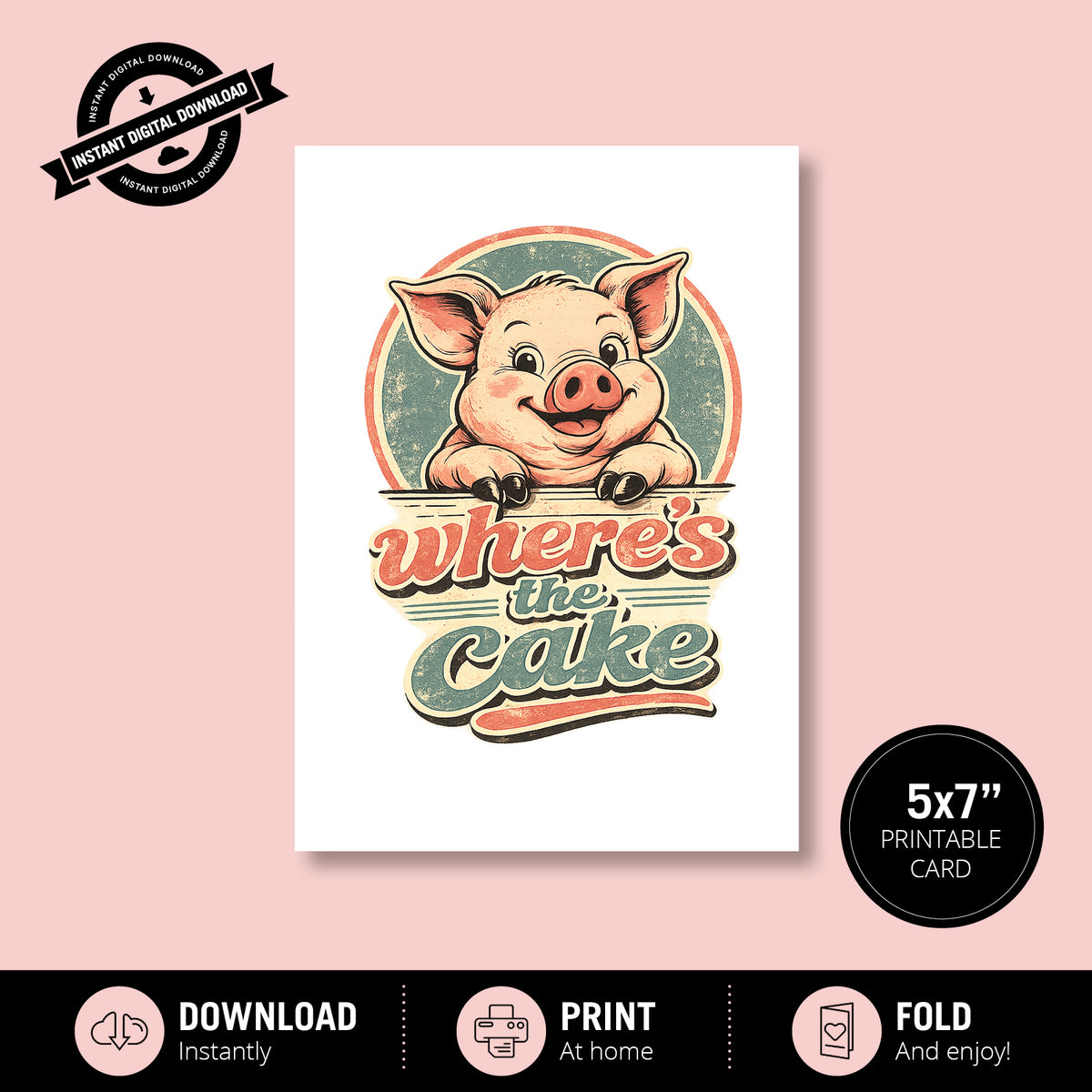Greeting Card - Where's the Cake?