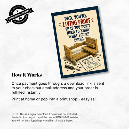 Greeting Card - Living Proof That You Don't Need to Know What You're Doing