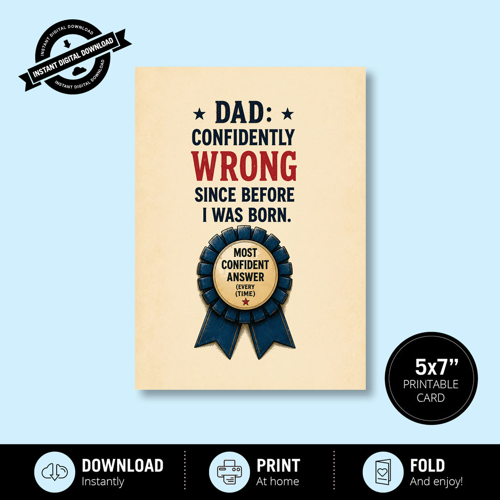 Greeting Card - Confidently Wrong Since Before I Was Born
