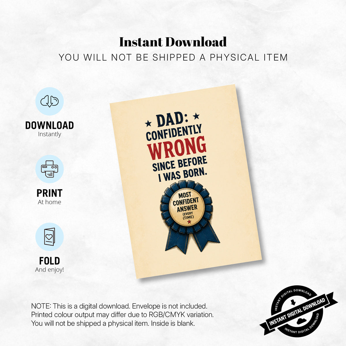 Greeting Card - Confidently Wrong Since Before I Was Born