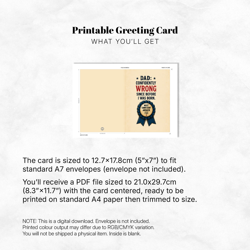 Greeting Card - Confidently Wrong Since Before I Was Born