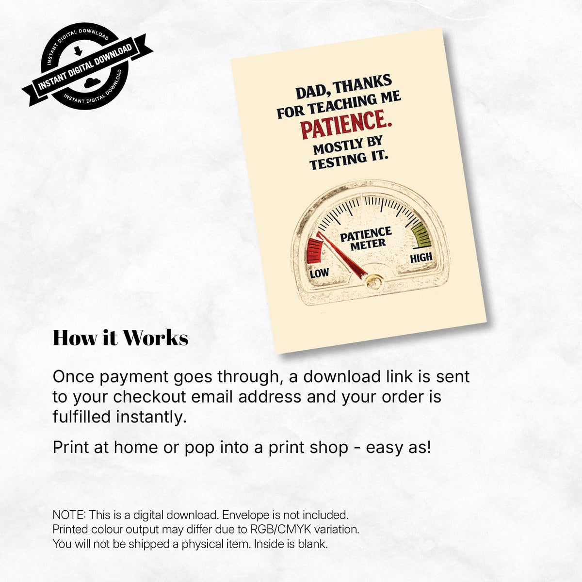 Greeting Card - Thanks for Teaching Me Patience, Mostly by Testing It