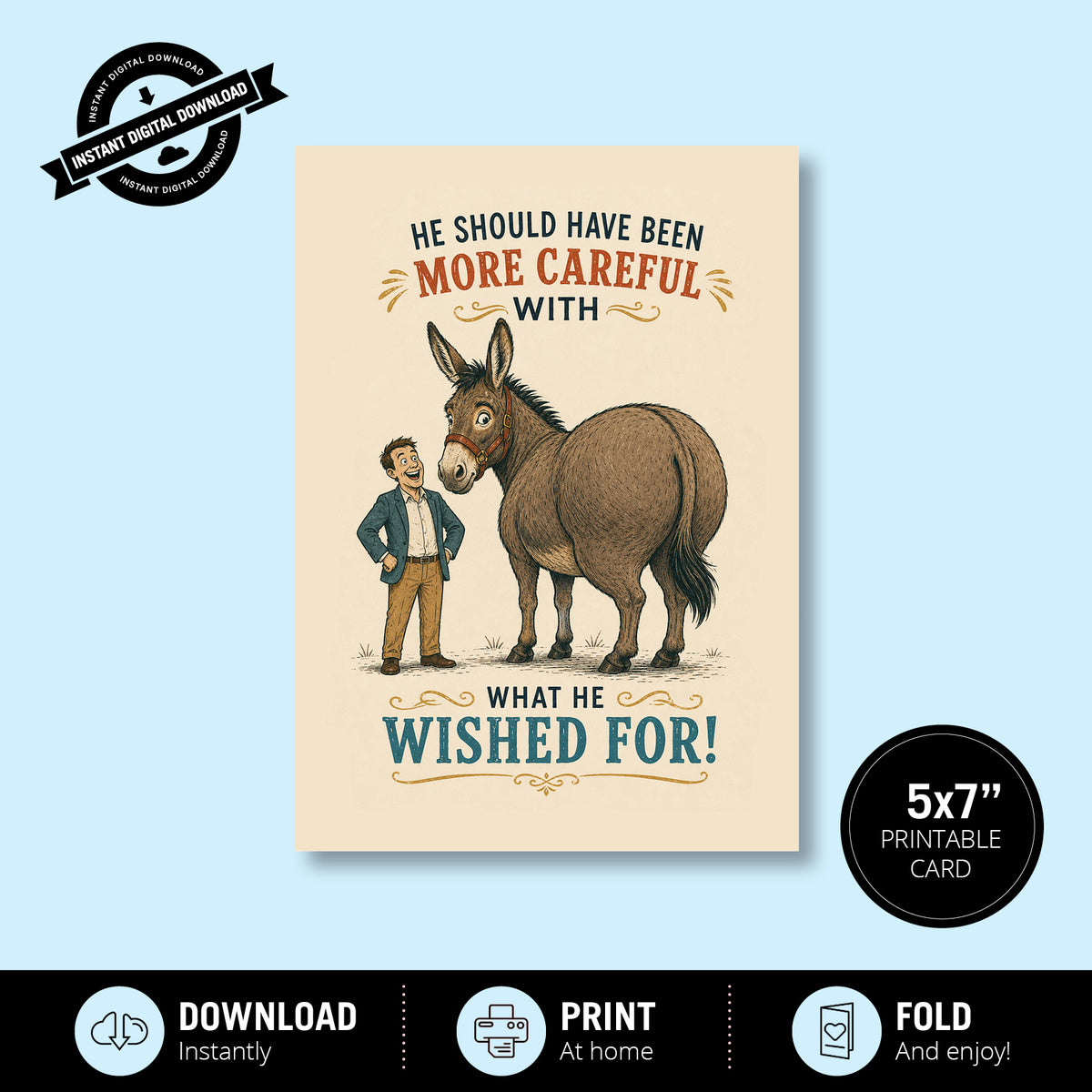 Greeting Card - Should Have Been More Careful What He Wished For (Vol. 2)