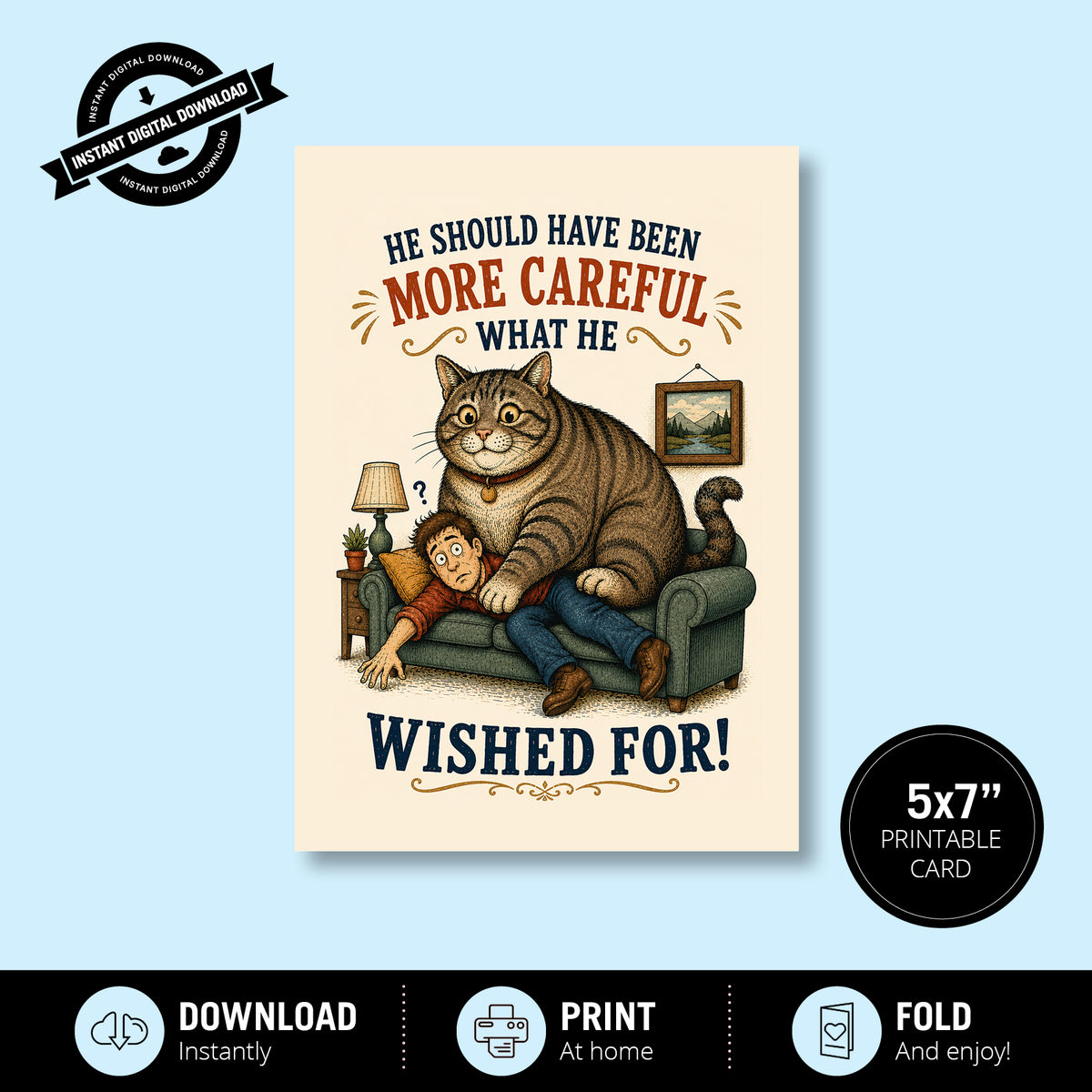 Greeting Card - He Should Have Been More Careful What He Wished For (Vol. 3)