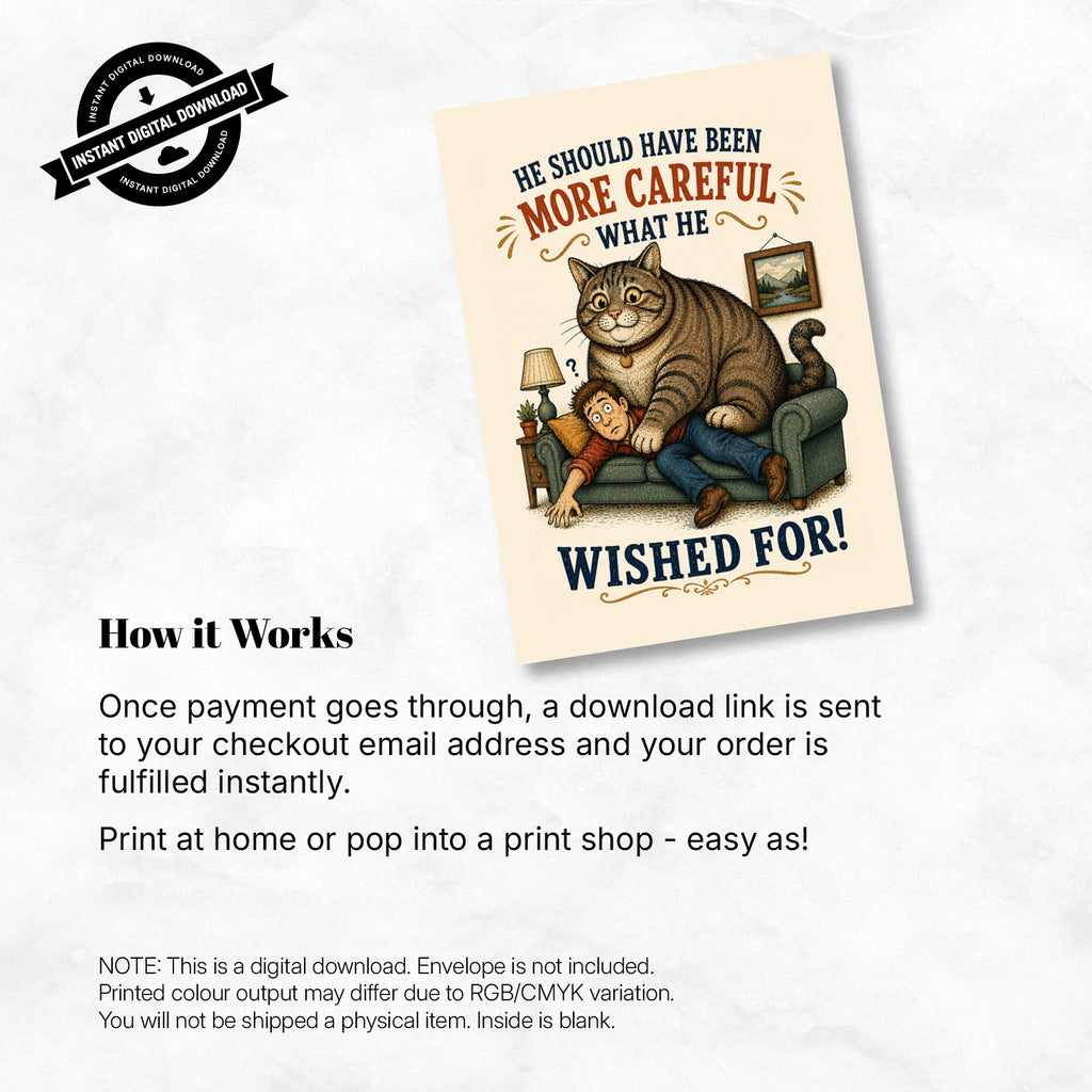 Greeting Card - He Should Have Been More Careful What He Wished For (Vol. 3)