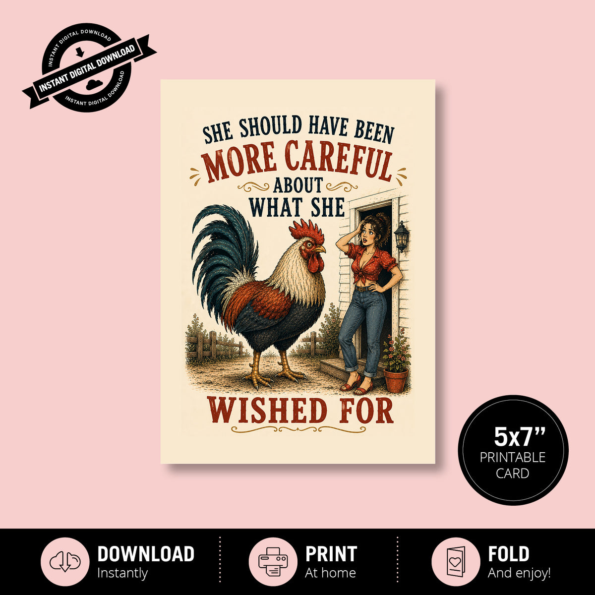 Greeting Card - Should Have Been More Careful What She Wished For (Vol. 2)