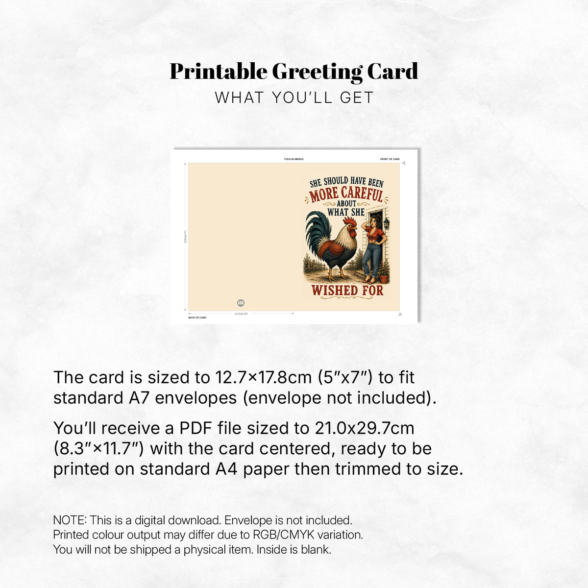 Greeting Card - Should Have Been More Careful What She Wished For (Vol. 2)