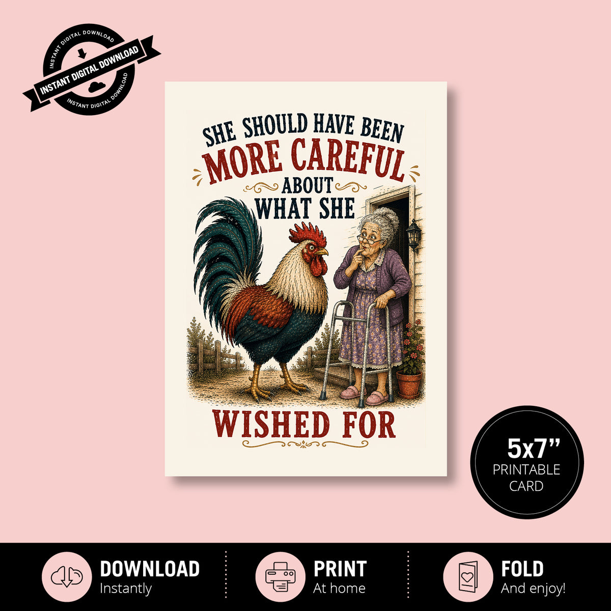 Greeting Card - Should Have Been More Careful What She Wished For (Vol. 3)