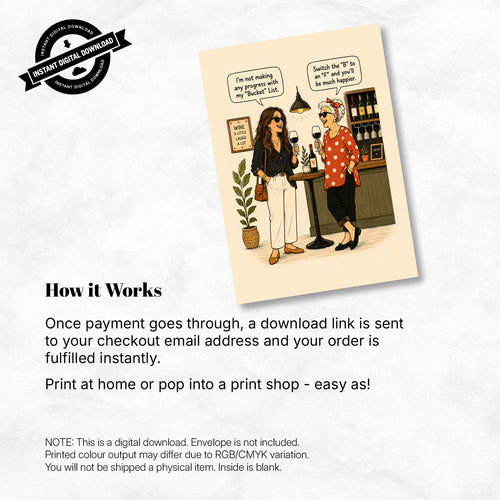 Greeting Card - Bucket List