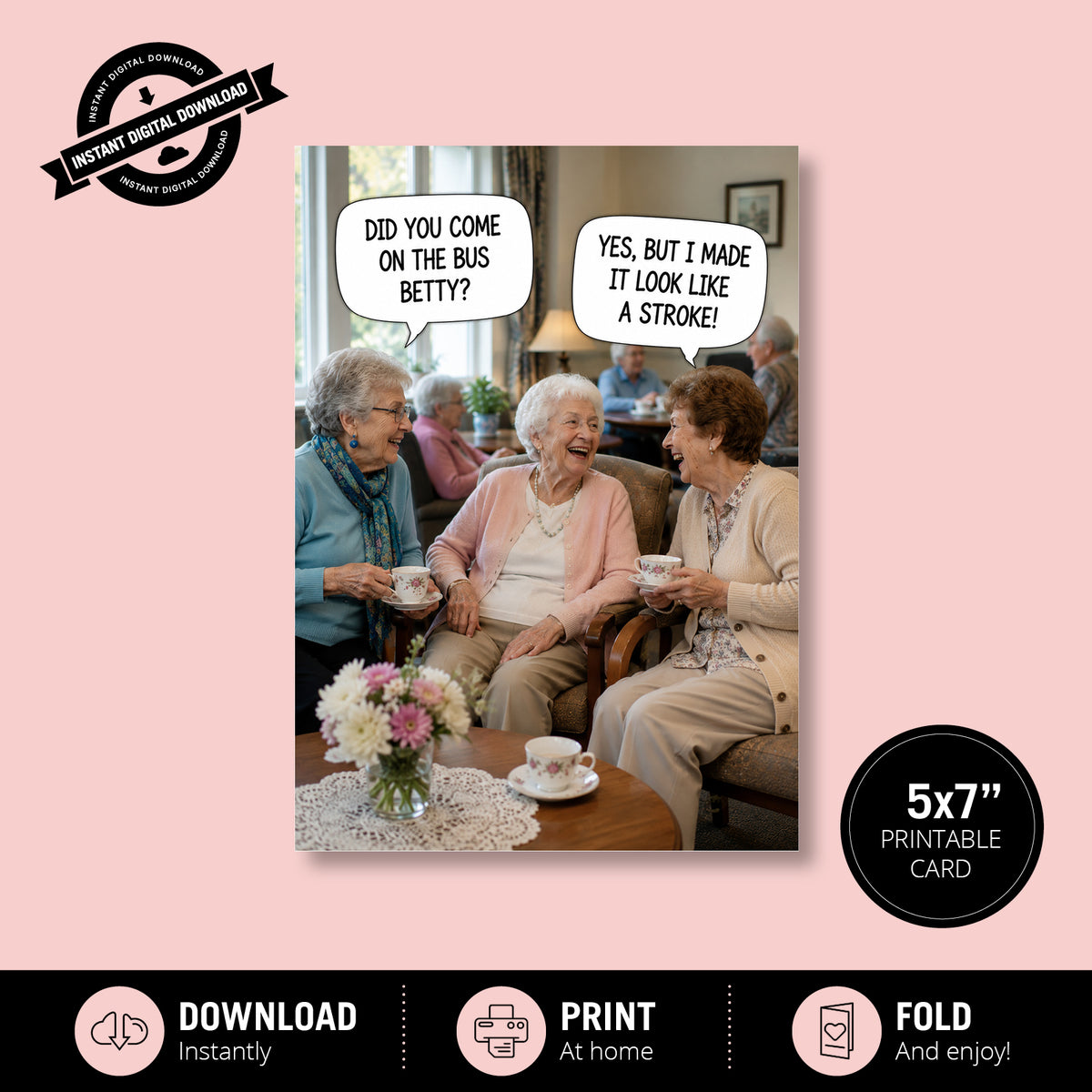 Greeting Card - Did You Come on the Bus Betty?