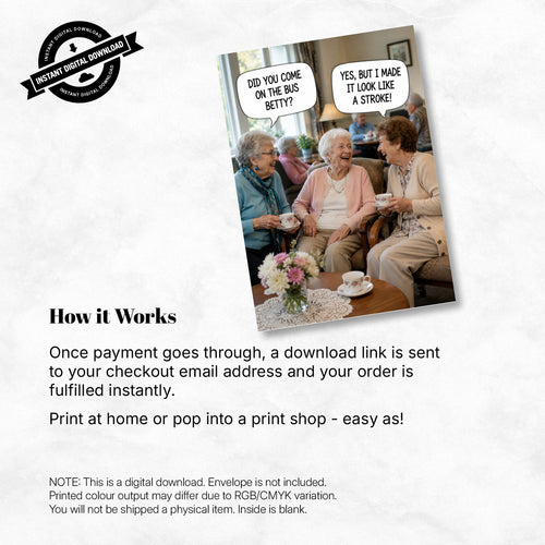 Greeting Card - Did You Come on the Bus Betty?