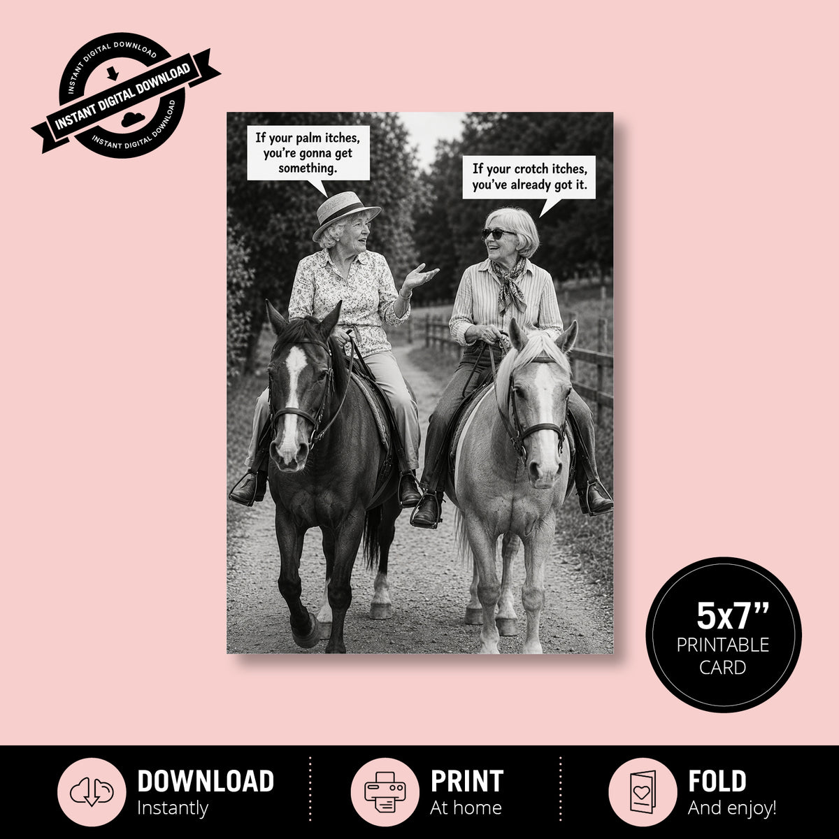 Greeting Card - If Your Palms Itch You're Gonna Get Something