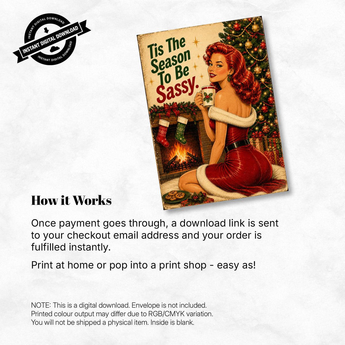 Greeting Card Xmas - tis the season to be sassy