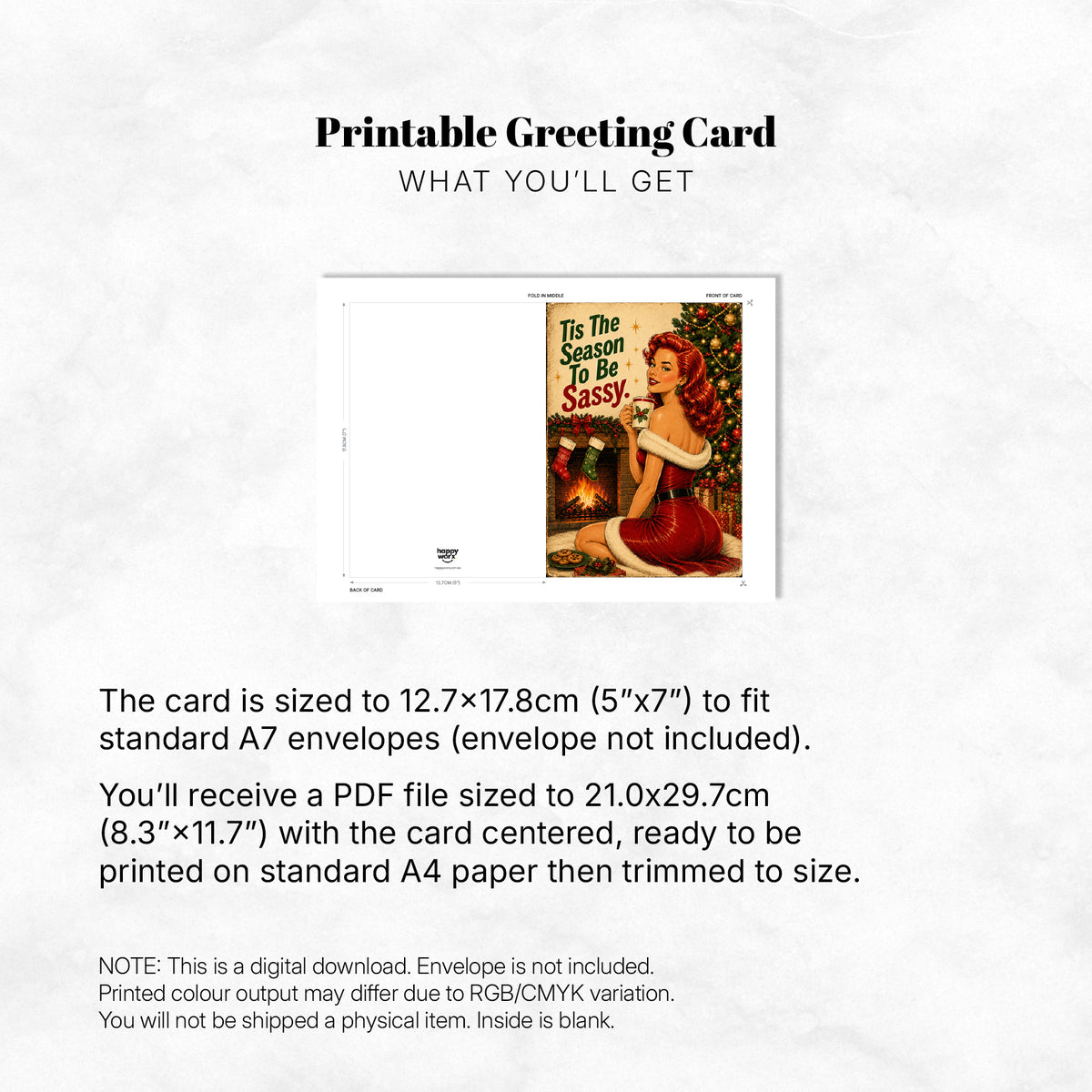 Greeting Card Xmas - tis the season to be sassy