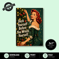 Greeting Card Xmas - Deck Yourself Before You Wreck Yourself