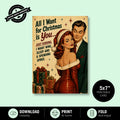 Greeting Card Xmas - All I Want for Christmas Is You, Just Kidding I Want Wine, Sleep and a Spending Spree