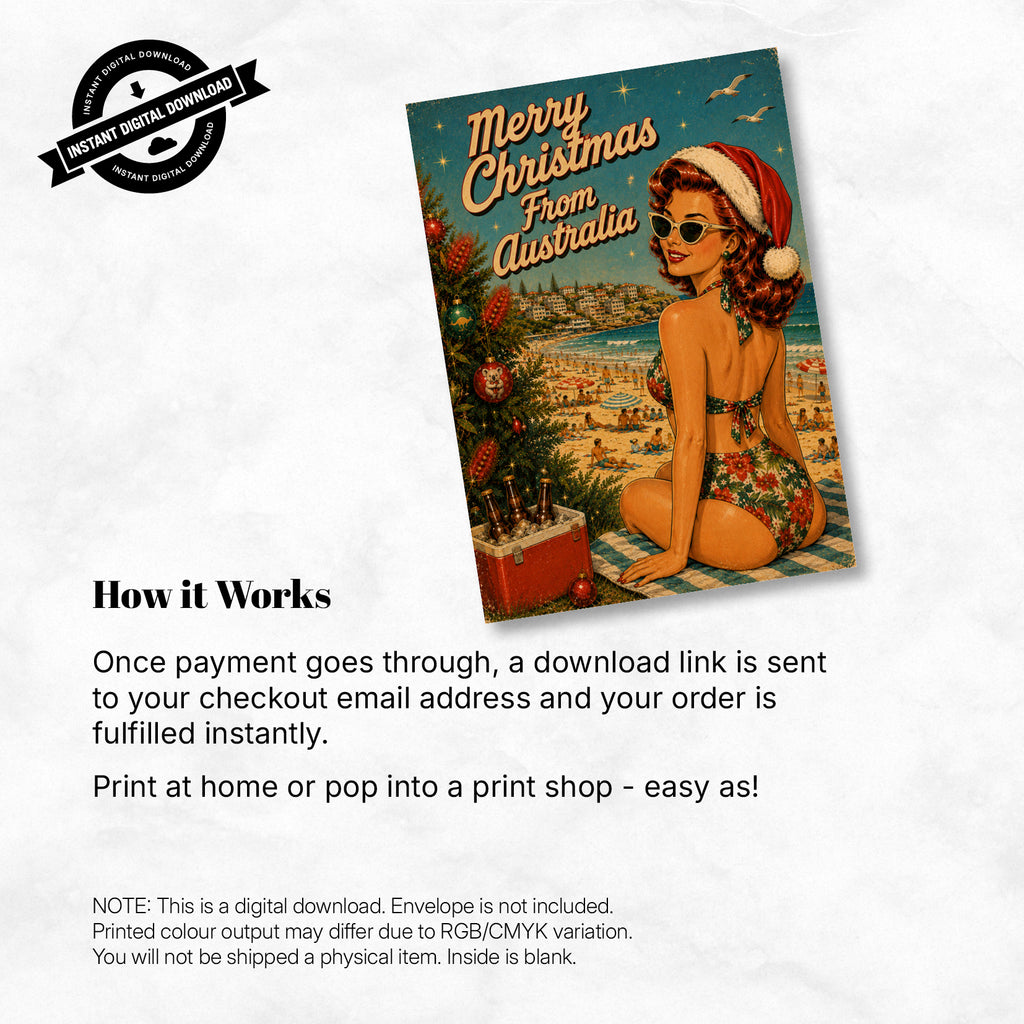 Greeting Card Xmas - Merry Christmas from Australia