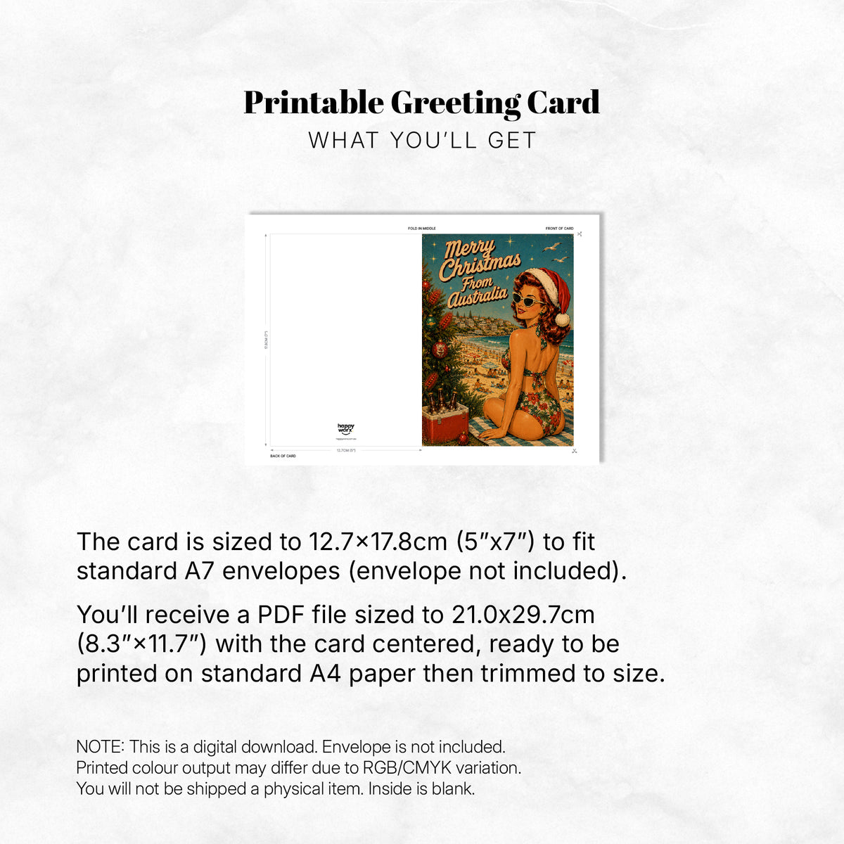 Greeting Card Xmas - Merry Christmas from Australia
