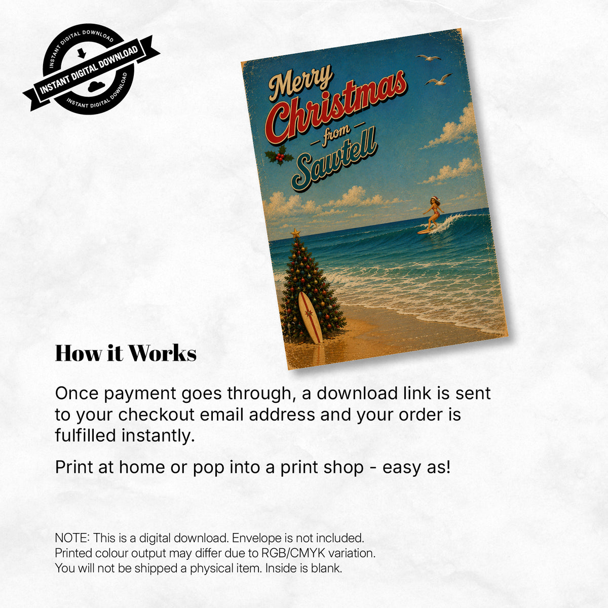 Greeting Card - Merry Christmas from Sawtell