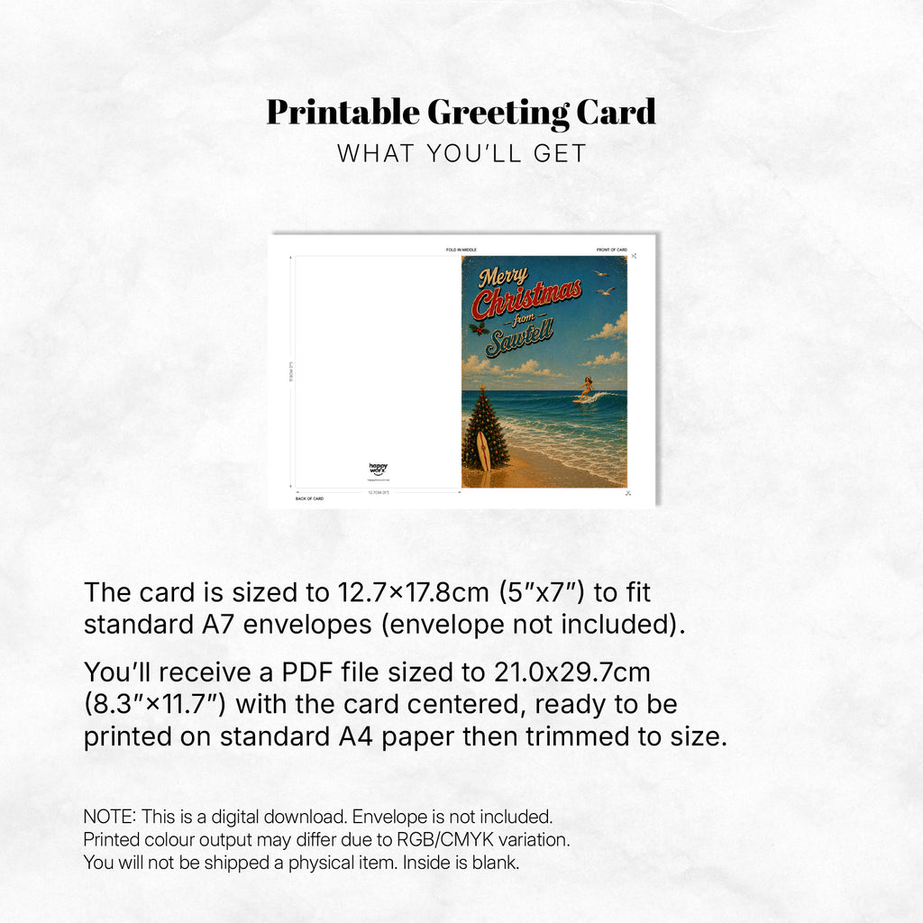 Greeting Card - Merry Christmas from Sawtell
