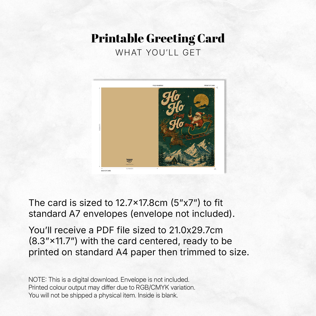 Greeting Card Xmas - Ho Ho F*king Ho
