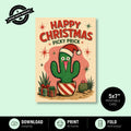 Greeting Card Xmas - Happy Christmas Picky Prick